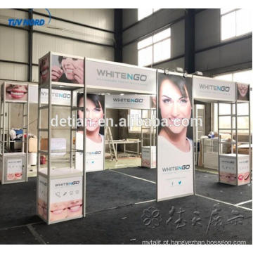o suporte de exposição portátil de alumínio, personaliza o carrinho da cabine da expo para a feira profissional da FÁBRICA DE SHANGHAI DETIAN